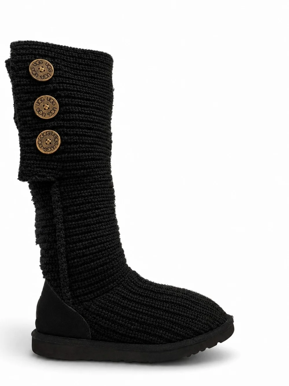 UGG Bailey Knee High Knit Boots w/ Button Closure - Women's size, 7.5 .